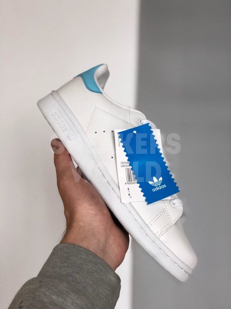 Adidas Stan Smith бело-голубые