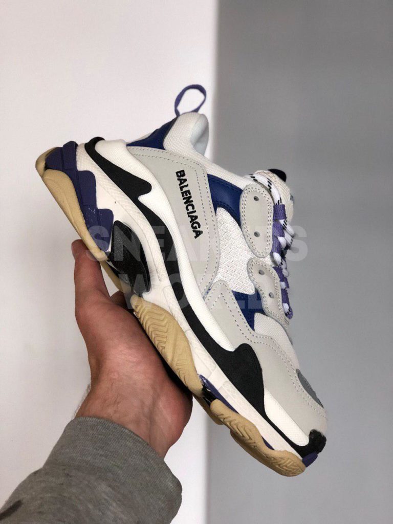 Balenciaga Triple-S бело-сиреневые