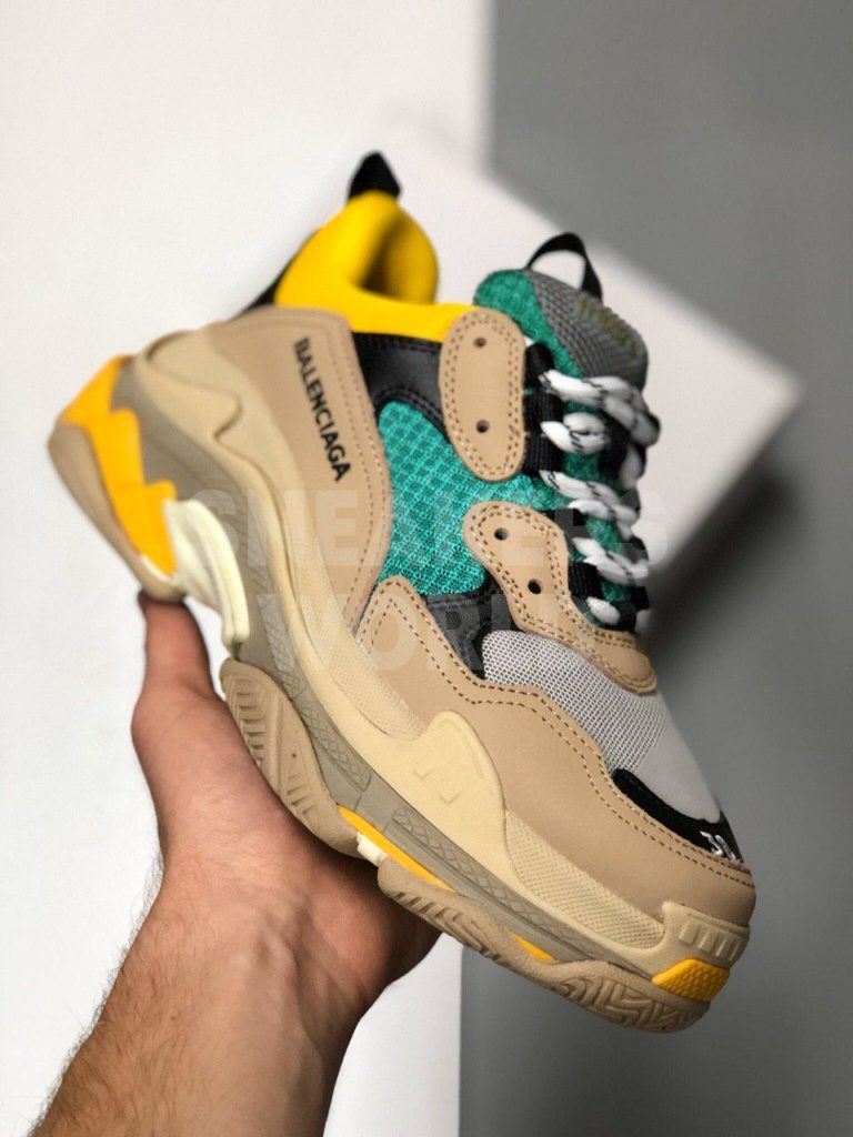Balenciaga Triple S бежево-желтые