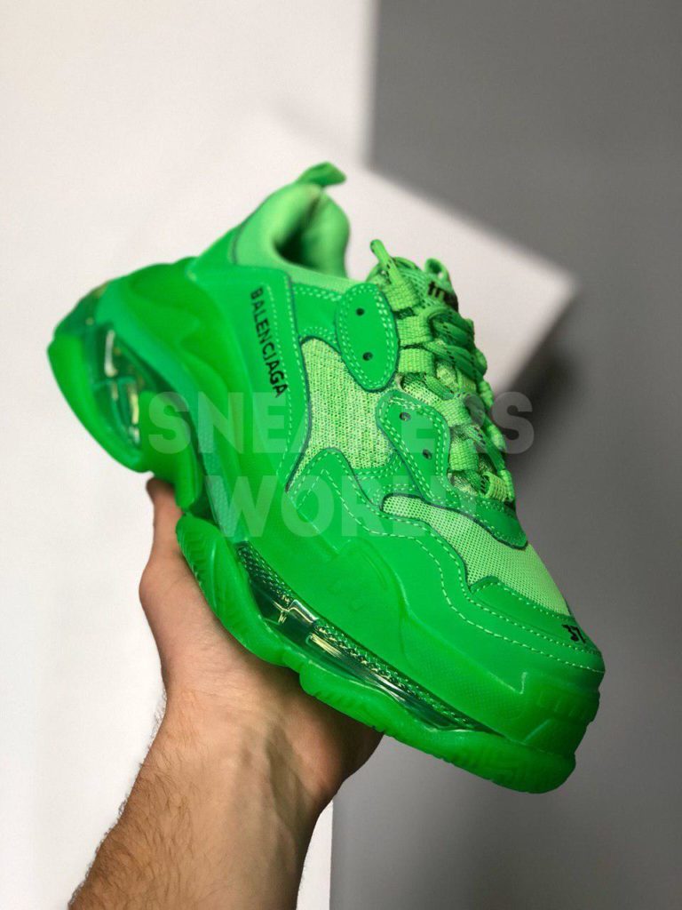 Balenciaga Triple S Clear Sole зеленые