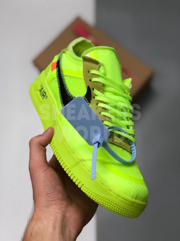 Nike-Air-Force-1-Low-Off-White-volt-color-green-zelenyi-kupit