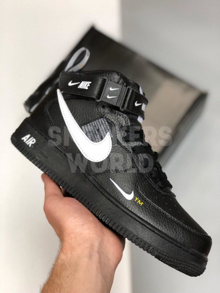 Nike Air Force 1 Mid 07 lv8 черные