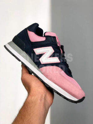 New Balance 574 розово-синие