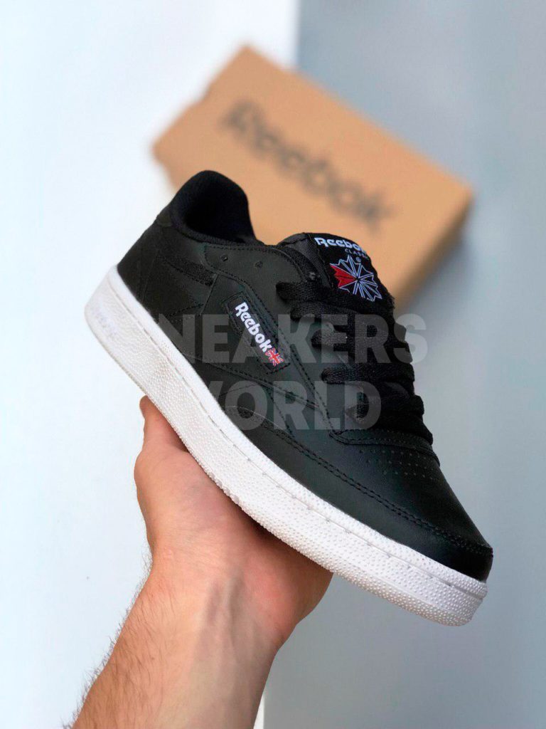 Reebok Classic Club c 85 черно-белые
