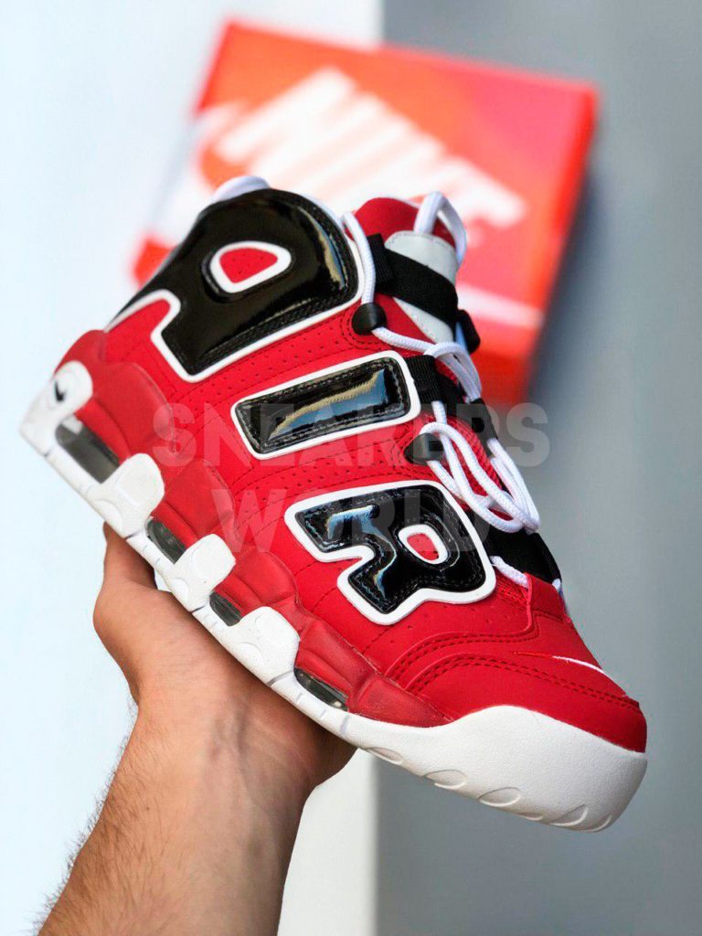 Nike Air More Uptempo красно-черные
