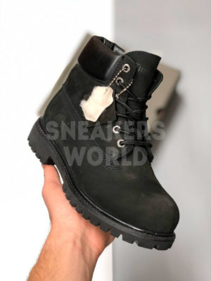 Ботинки Timberland черные зимние с мехом