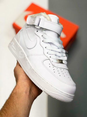 Nike Air Force 1 Low белые с мехом
