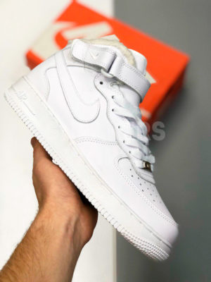 Nike Air Force 1 Low белые с мехом