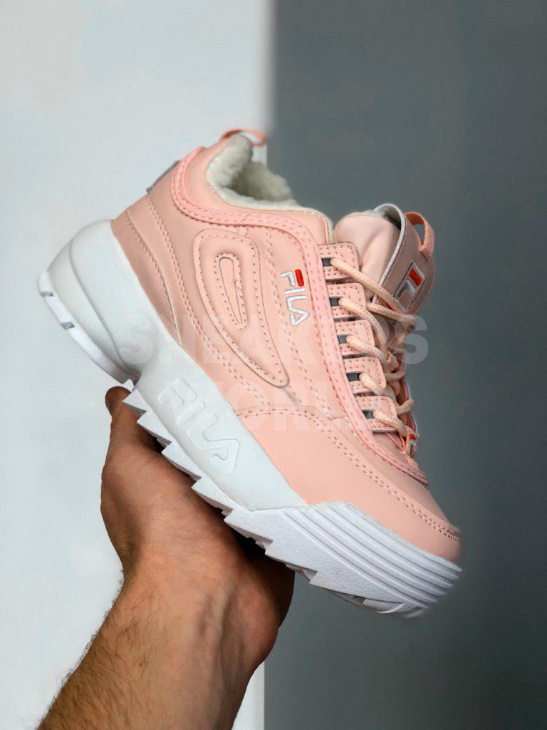 Fila Disruptor 2 розовые с мехом