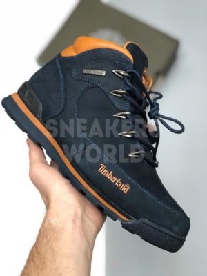 Ботинки Timberland Euro Rock Hiker синие с мехом