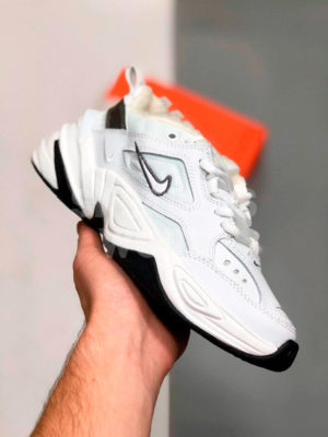 Кроссовки Nike M2K Tekno белые с мехом