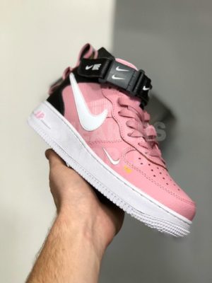 Nike Air Force 1 lv8 utility mid розовые