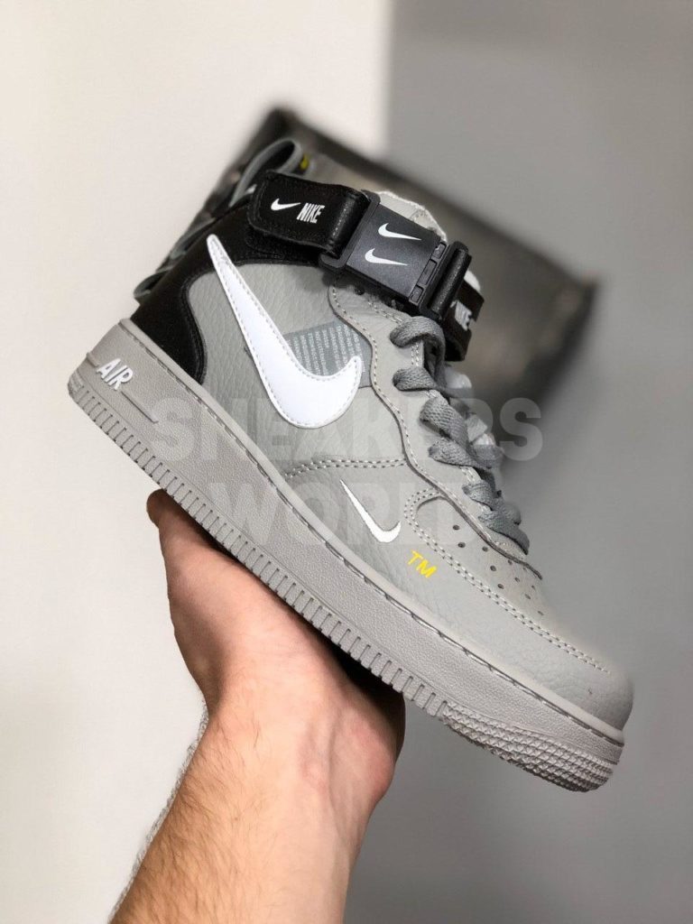 Nike Air Force 1 lv8 utility mid серые