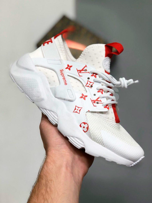 Nike-Air-Huarache-Ultra-x-Supreme-x-LV-White-color-belye