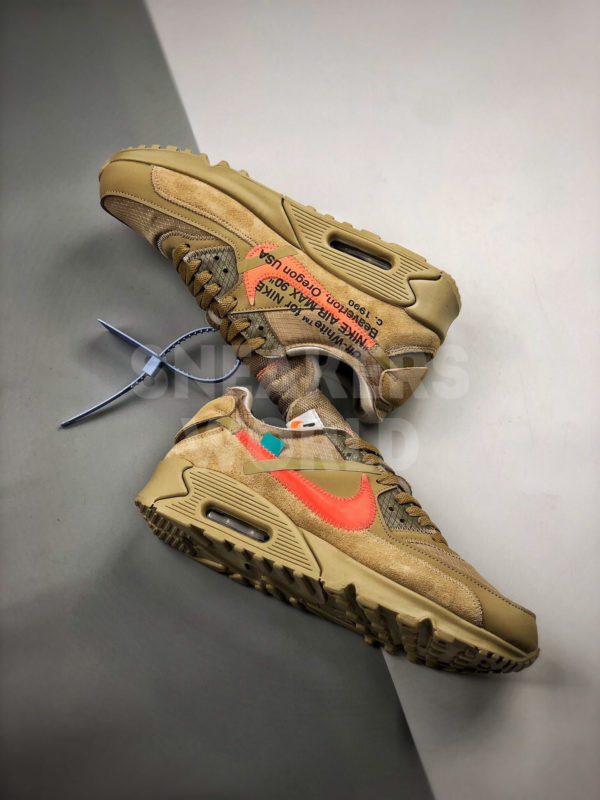 Off-White x Nike Air Max 90 Desert Ore где купить в