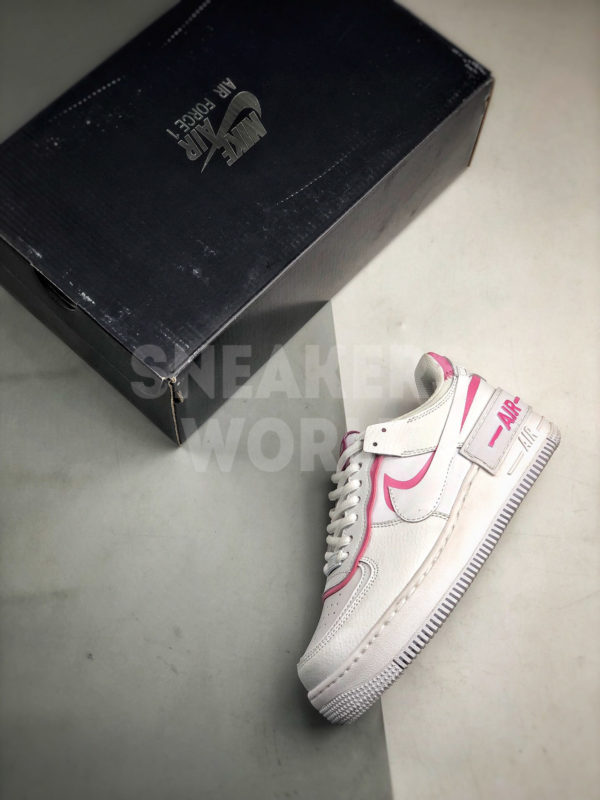 Nike Air Force 1 Shadow white-pink купить в