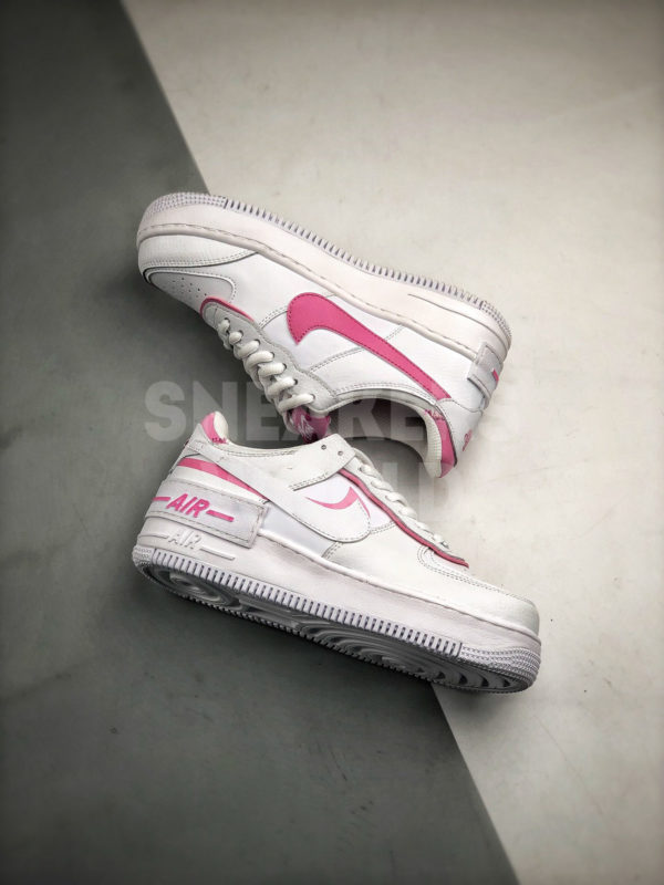 Nike Air Force 1 Shadow white-pink купить