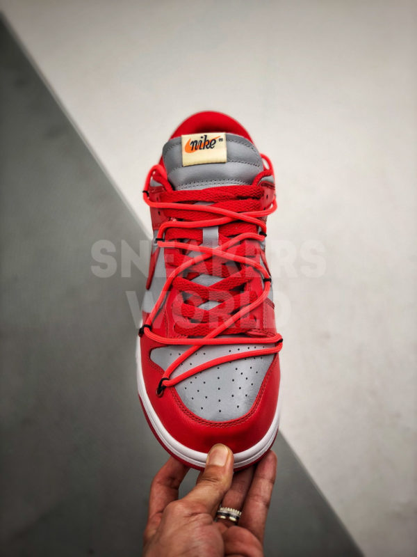 Off-White x Nike Dunk Low University Red где купить кроссовки в