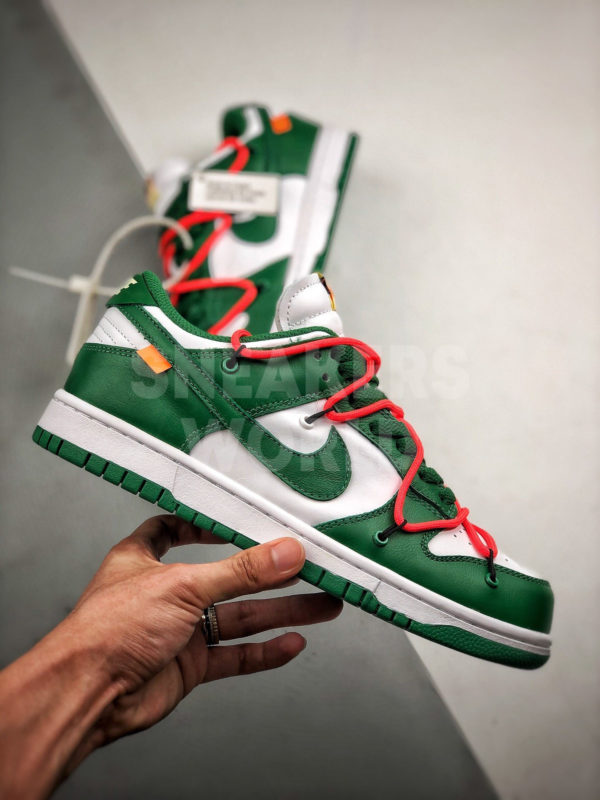 Off-White x Nike Dunk Low «Pine Green» где купить в спб питере мск москве россии