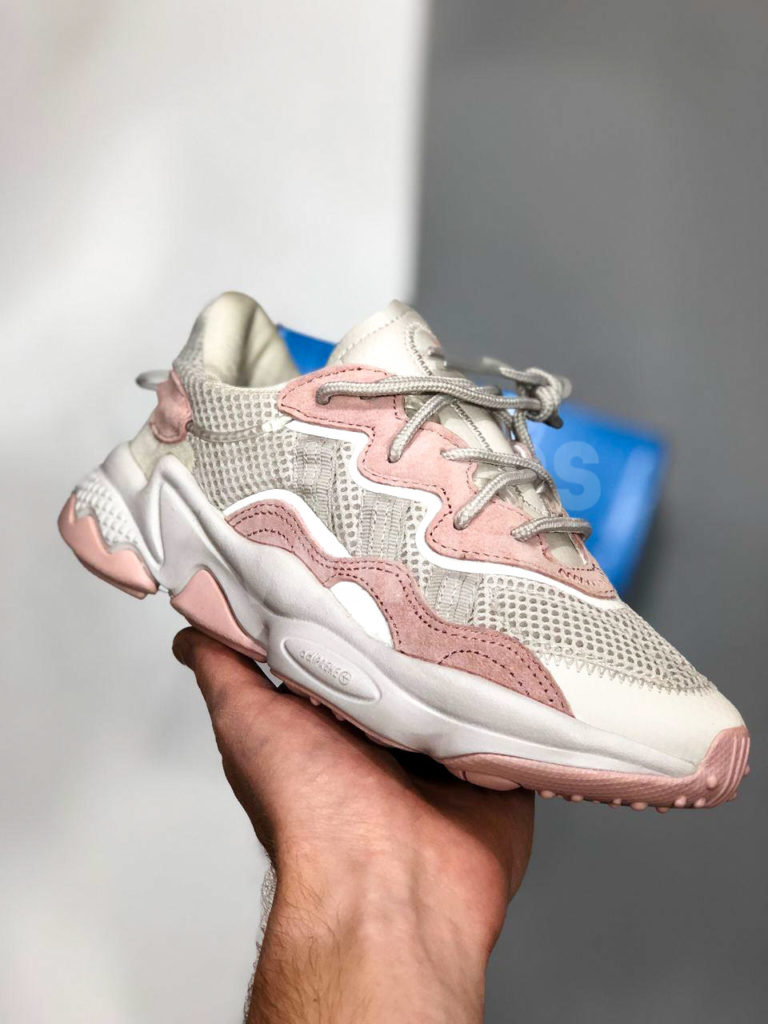 Adidas Ozweego серо-розовые