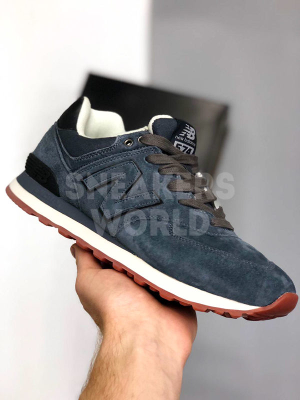 New Balance 574 синие замшевые купить в спб