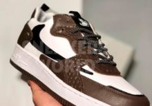 Nike Air Force 1 бело-коричневые