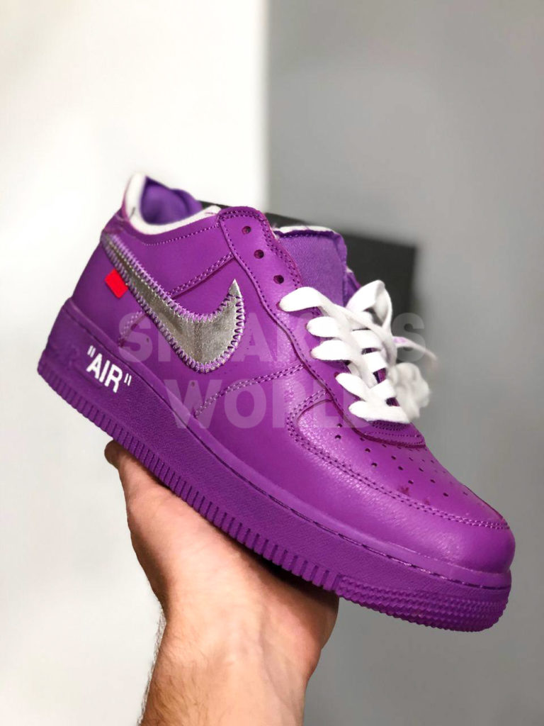 Nike Air Force 1 x Off-White фиолетовые
