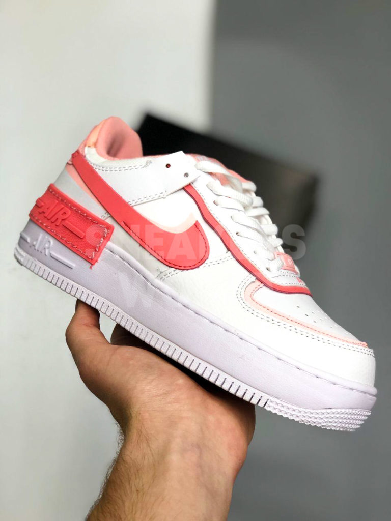 Nike Air Force 1 Shadow бело-розовые