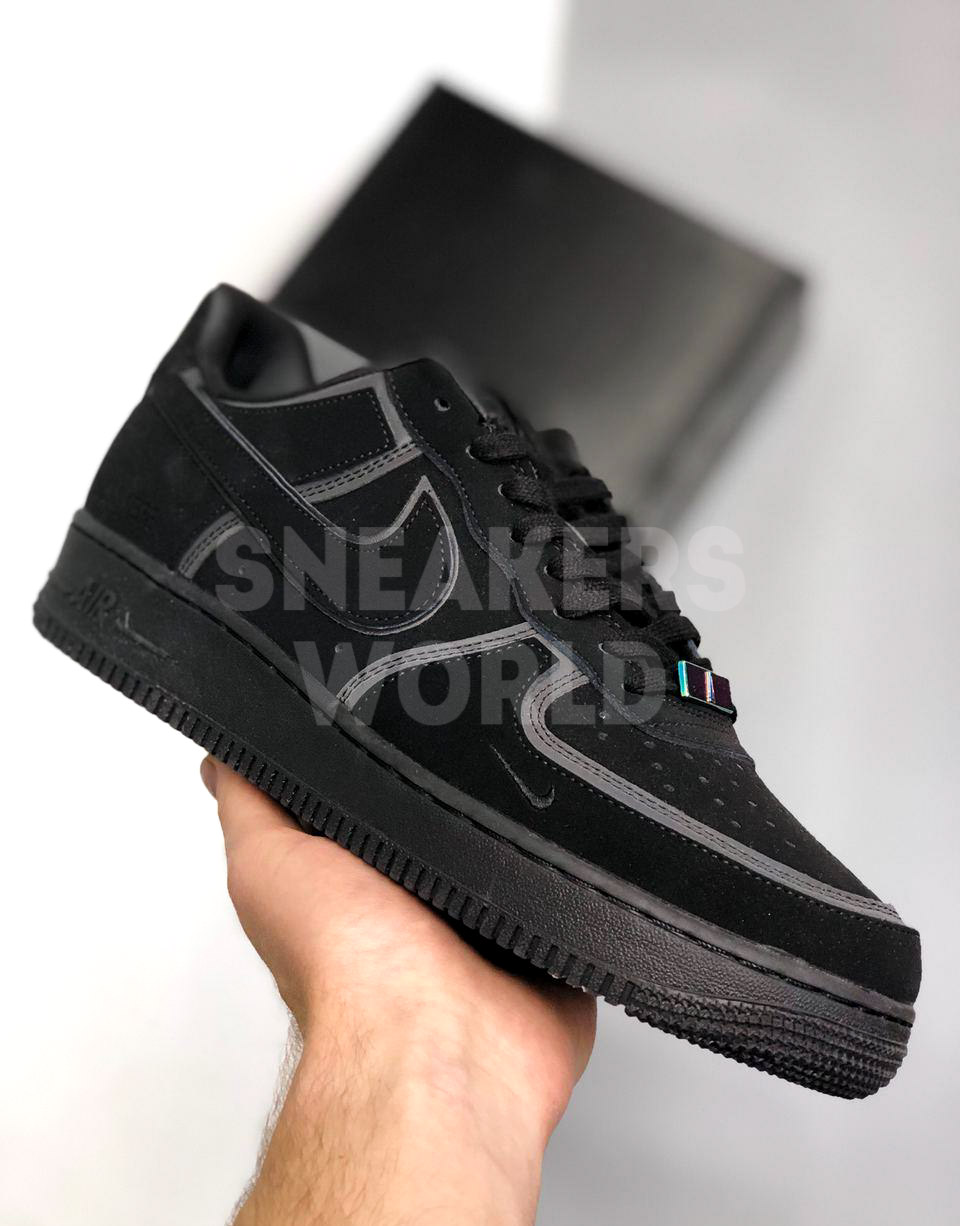 air force 1 black reflective
