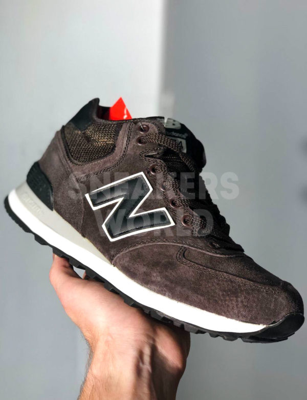 New Balance 574 коричневые замша