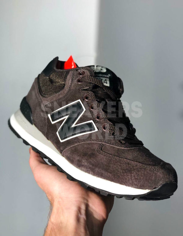 New Balance 574 коричневые замша купить