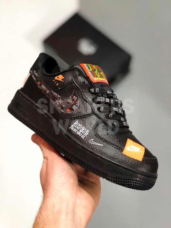 Nike Air Force 1 черные Just Do It купить в спб питере