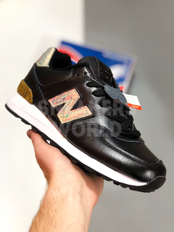 New Balance 574 черно-золотые