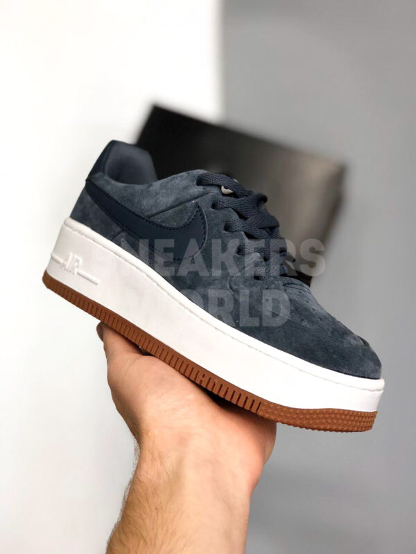 Nike Air Force 1 синие замшевые