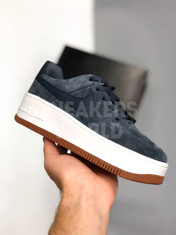 Nike Air Force 1 синие замшевые купить в