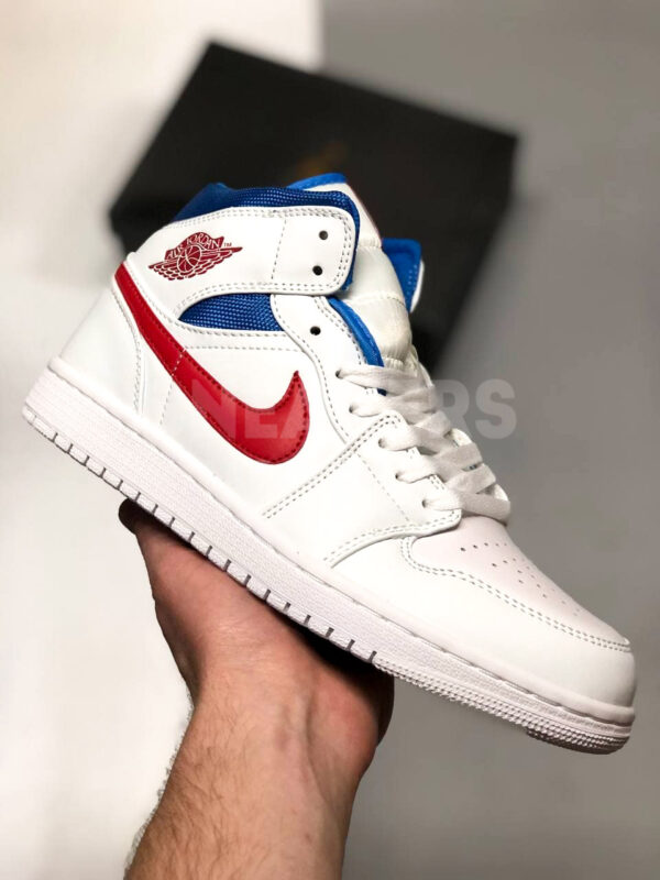 Nike Air Jordan 1 Mid University White Red Royal