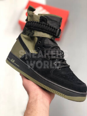 Nike Air Force 1 SF черно-зеленые