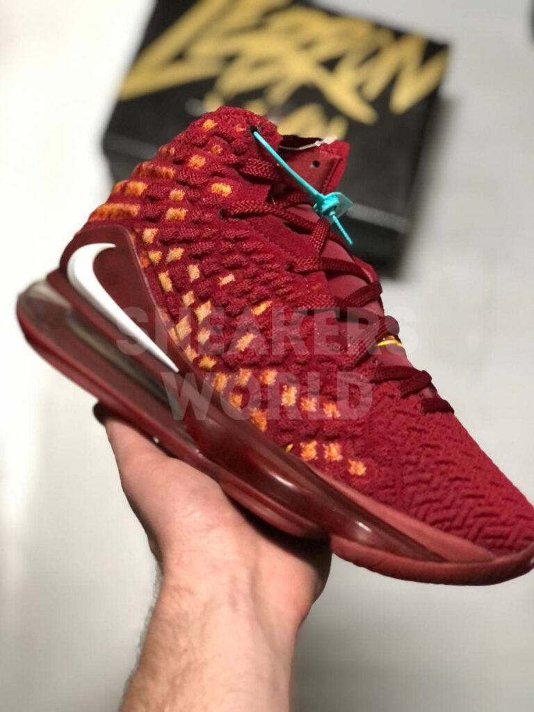 Nike Lebron 17 бордовые