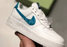 Nike Air Force 1 07 бело-голубые
