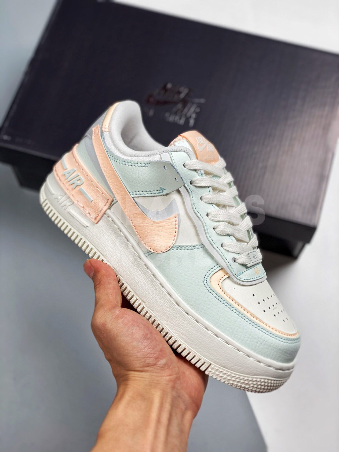 Nike Air Force 1 Shadow Barely Green Crimson Tint