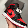 Nike Air Jordan 1 Mid Black/Red лаковые