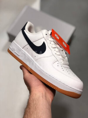 Nike Air Force 1 ’07 White Obsidian-University Red