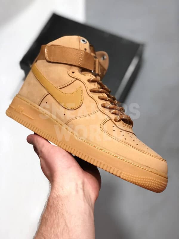 Nike Air Force 1 High песочные замшевые