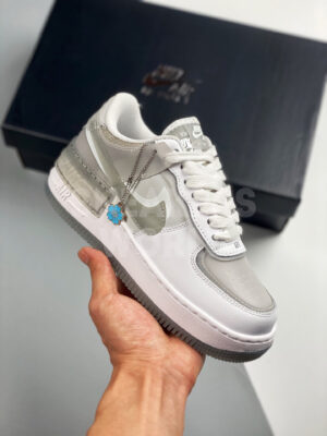 Nike Air Force 1 Shadow бело-серые
