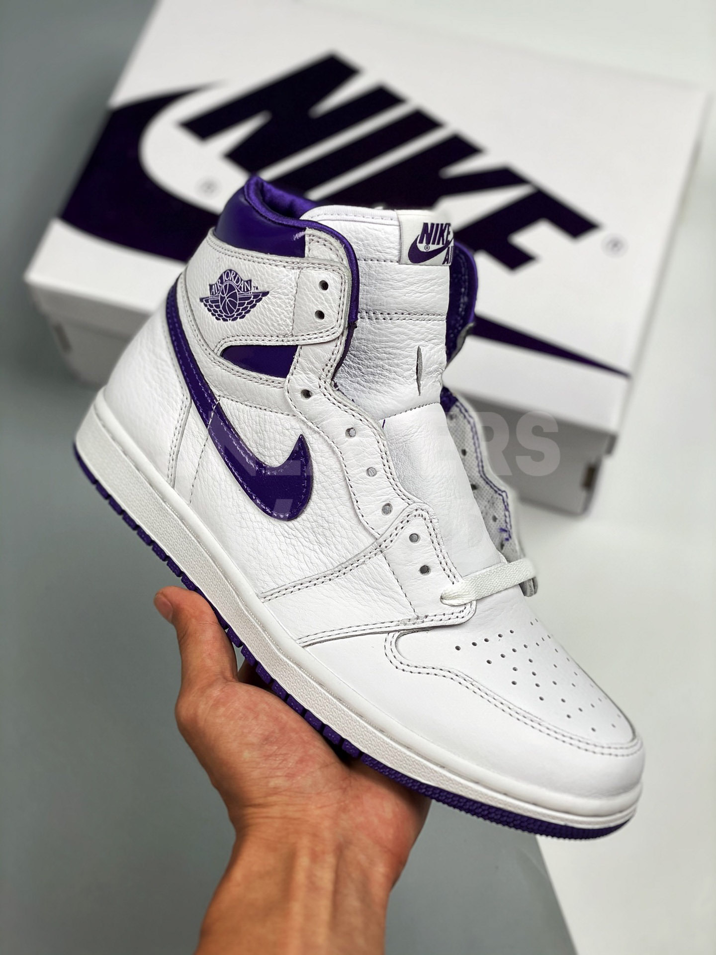 court purple white jordan 1