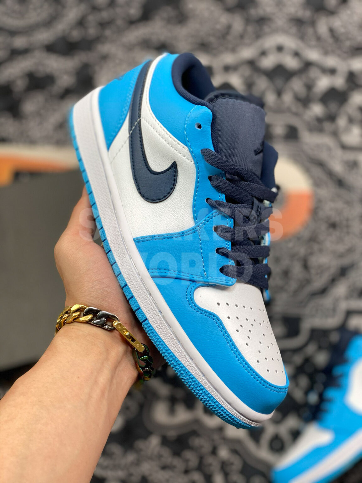 Nike Air Jordan 1 Low White Powder Blue Obsidian