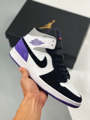 Nike Air Jordan 1 Mid Purple зимние с мехом