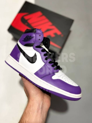 Nike Air Jordan 1 фиолетовые зимние с мехом