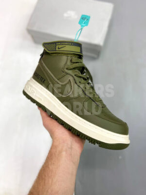 Nike Air Force 1 Gore-Tex зеленые высокие