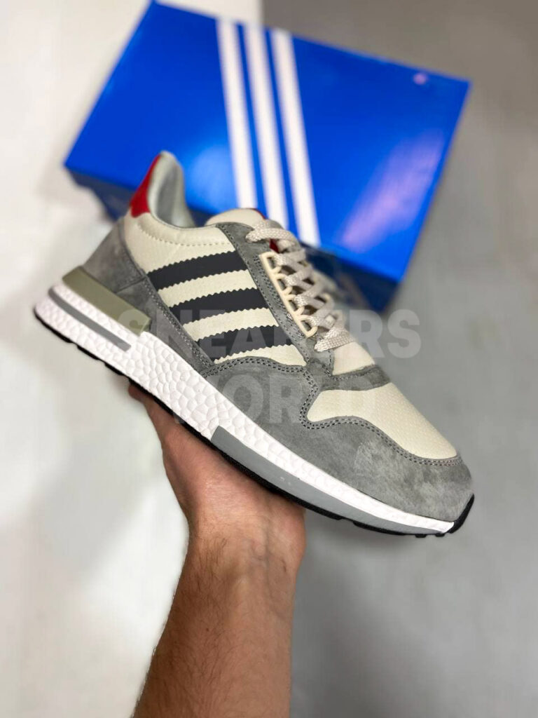 Adidas ZX 500 RM серые кожаные